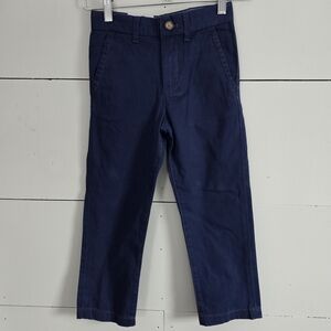 Carter's Boys Navy Straight Fit Cotton Pants Adjustable Waist Pockets Size 5